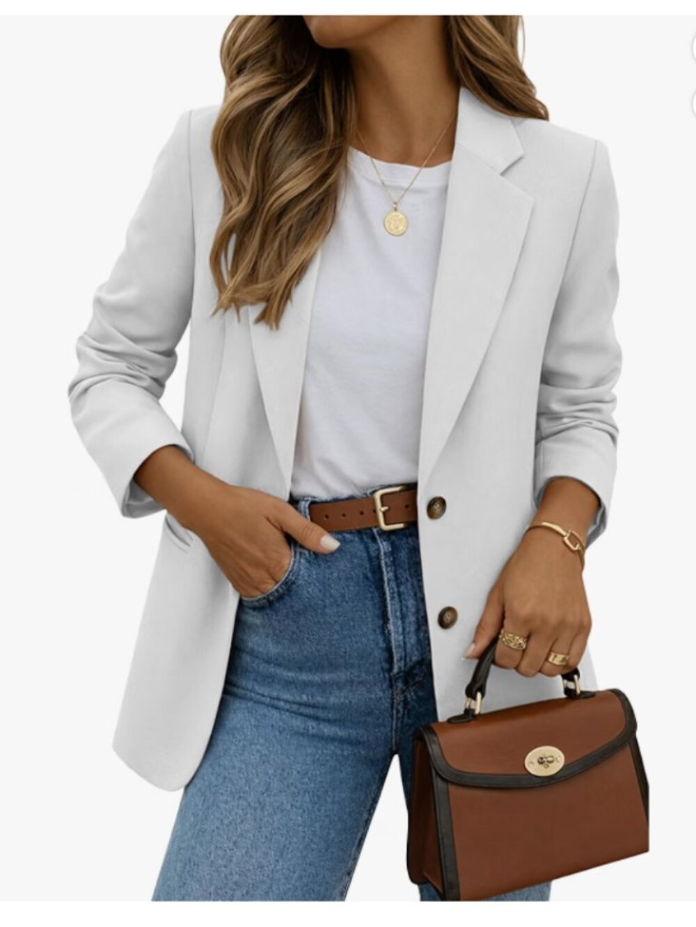 Fall Women's Blazer Lightweight Jacket Business Casual Size S